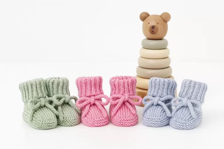 Adīti merino vilnas zābaciņi