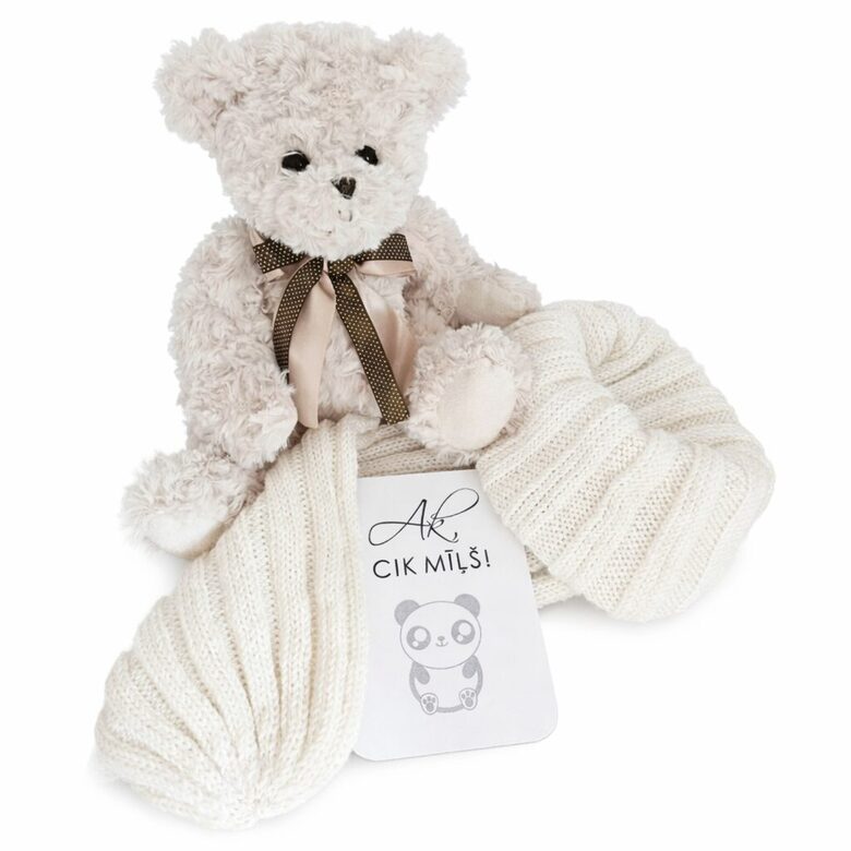 Knitted merino wool cocoon for newborn