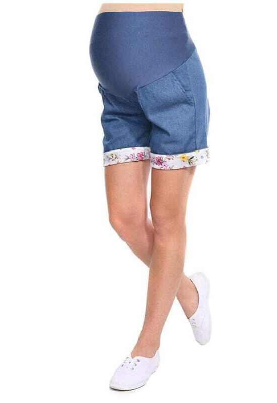 Grūtnieču šorti, ar ziediem, M