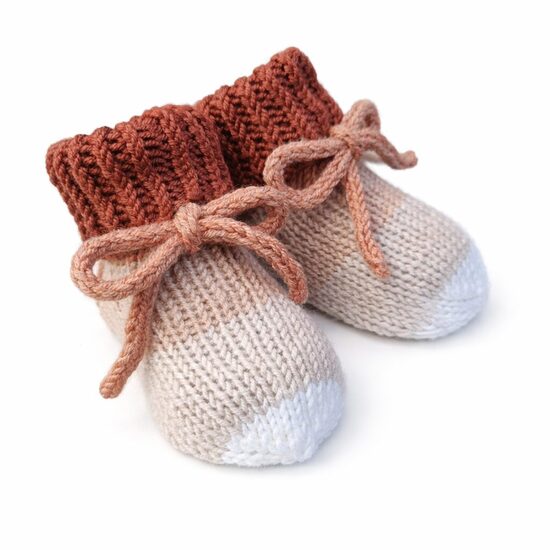 Merino vilnas zeķes jaundzimušajiem, 0-1mēn., RAIBAS