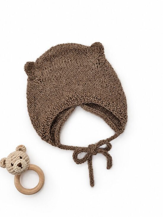 Knitted Alpaca Wool Baby Cap