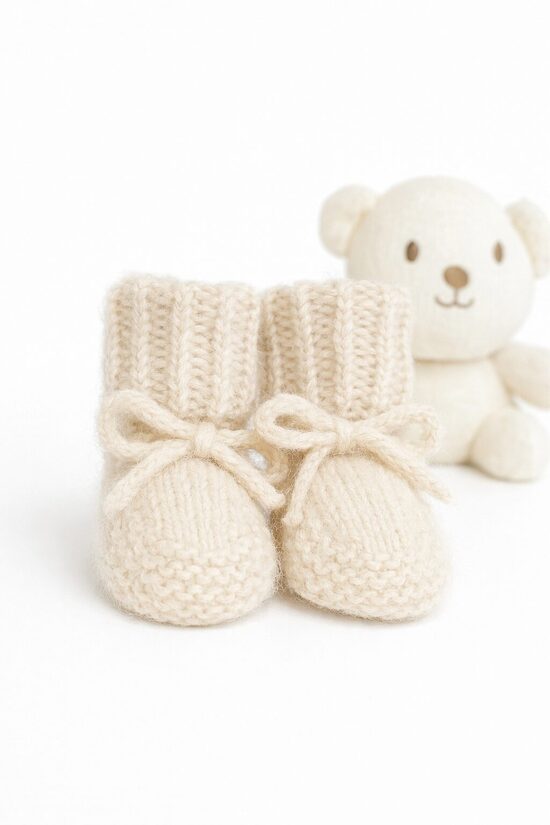 Adīti alpakas vilnas zābaciņi