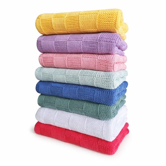 Adīta kokvilnas sedziņa, 80x100cm